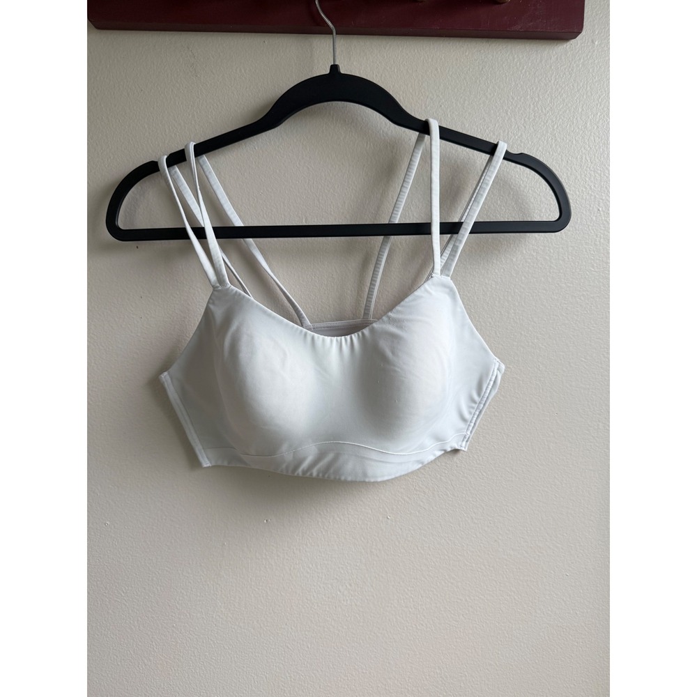 Lululemon Like a Cloud Bra White Strappy Yoga Sports Bra B/C Cup